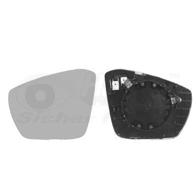 Imagen de VAN WEZEL 7624837 Cristal de Espejo izquierda SKODA: Octavia 3 Combi, Schrägheck