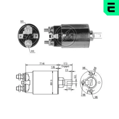 Imagen de ERA ZM691 Interruptor magnético, estárter MITSUBISHI: PAJERO 2, L200 III Pick up