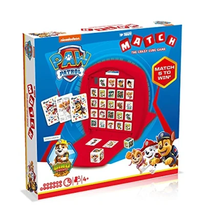Imagen de Top Trumps Paw Patrol Match The Crazy Cube Game, Juega con los Personajes de Nickelodeon Skye, Marshall, Chase, Rubble y Rocky, Juego Mesa Viaje, Regalo Juguete para niños