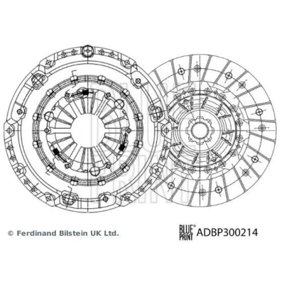 Imagen de BLUE PRINT ADBP300214 Kit de Embrague dos piezas con grasa sintética 241mm VOLKSWAGEN: Tiguan I, Jetta 4, Sharan II, AUDI: Q3, SKODA: Yeti