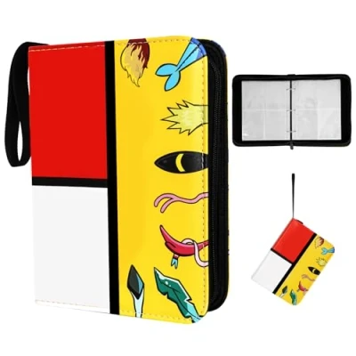 Imagen de HOSSOM Álbum para Cartas, 50 Páginas Pueden Contener 400 Tarjetas, Album Cartas Cremallera, Coleccionables Archivador Niños y Niñas Cumpleaños Navidad