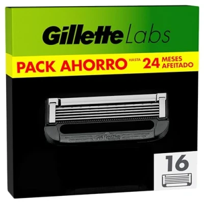 Imagen de Gillette Labs Recambios Con Barra Exfoliante Y Heated Razor, 16