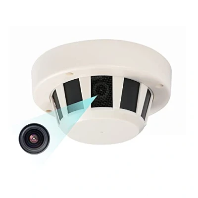 Imagen de Revotech Interior Cámara IP PoE con Micrófono, Tipo de Detector Humo Seguridad P2P H.265 3MP Video CCTV Sin Visión Nocturna (I239 P Audio)