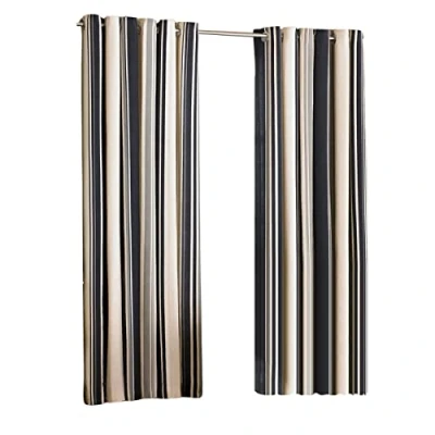 Imagen de Riva Paoletti Broadway Cortinas con Ojales (229 x 229 cm), Color Azul Marino, Gris y Crema