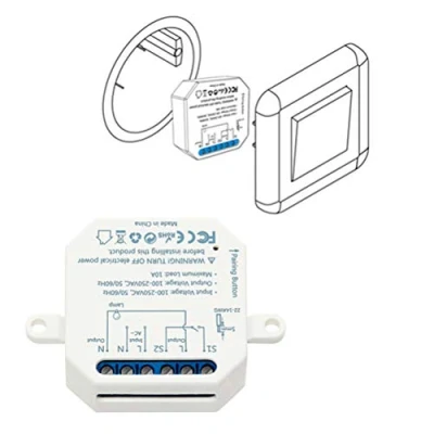 Imagen de LoraTap Módulo WiFi Paralelo, Relé Inteligente Funciona con la Aplicación Smart Life, Compatible Alexa y Google Assistant, Mantiene el Interruptor de Pared Existente