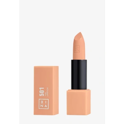 Imagen de 3INA MAKEUP The Lipstick 501 Beige Clásico Labial Cremoso Barra de Labios Mate con Vitamina E y Manteca Karité Alta Pigmentación Olor a Vainilla Vegan Cruelty Free