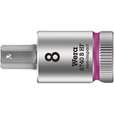 Imagen de WERA 05003039001 8740 B HF Hex Plus 8,0 x 38,5 mm Vaso de punta Zyklop con función retención 3/8&quot;