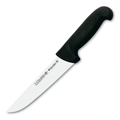 Imagen de 3 Claveles Cuchillo Carnicero Proflex, Acero Inoxidable, Negro, 18 cm 7&quot;