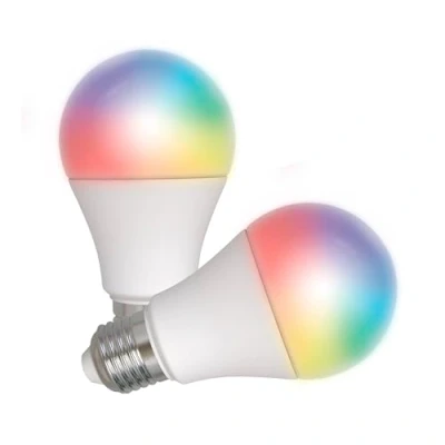 Imagen de Energeeks Pack 2 Bombillas Inteligentes LED Multicolor RGB Casquillo E27 8W 806 Lúmenes Temperatura Ajustable Wifi + Bluetooth Conectividad con Alexa y Google