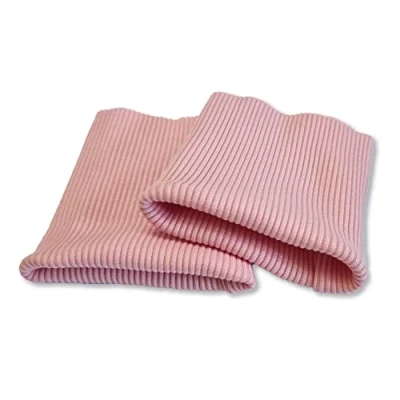 Imagen de USIT, Puños para Ropa en Algodón, 8x9 cm, Ideales Reparar Jerseys y Sudaderas, 1 Par, Rosa