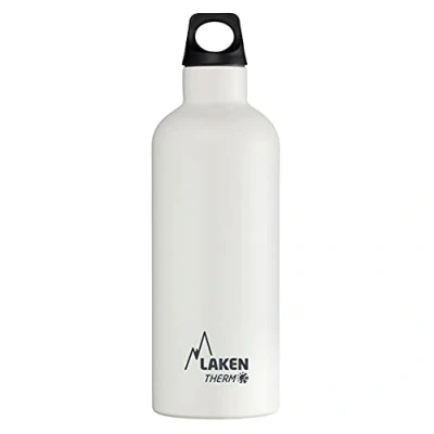 Imagen de Botella Térmica de Acero Inoxidable Doble Pared Aislada al Vacío Laken (0,5L Blanco) Para Niños y Adultos/Para Gimnasio Deportes Resistente Duradera