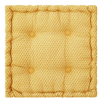 Imagen de Atmosphera Cojín de Suelo &#039;Otto&#039; algodón Amarillo Mostaza 40 x cm