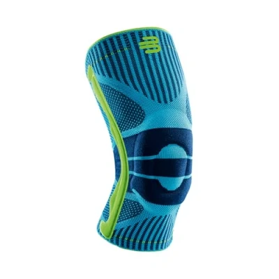 Imagen de BAUERFEIND Rodillera deportiva unisex, derecha e izquierda, para deportes de pelota, atletismo, refuerzo la rodilla durante el deporte con anillo silicona