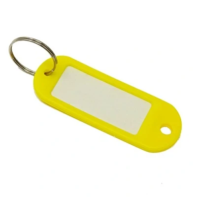 Imagen de S&amp;B Llaves de SBS, Color Amarillo, Llavero con Etiqueta para Escribir, 100 Unidades