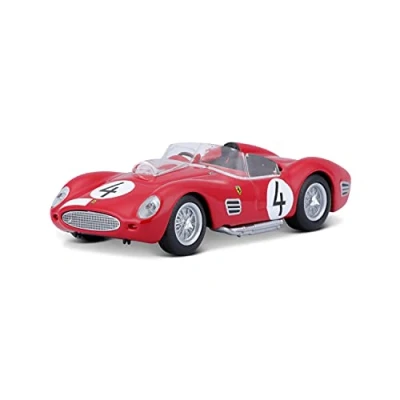 Imagen de Bburago Ferrari Testarossa (1959): Modelo de Coche a Escala 1:43, Serie Racing, Caja Regalo, 12 cm, Rojo #4 (18 36307)