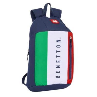 Imagen de Safta BENETTON FLAG Mini Mochila para Uso Diario, Ideal Niños de Diferentes Edades, Cómoda y Versátil, Calidad Resistencia, 22x10x39 cm