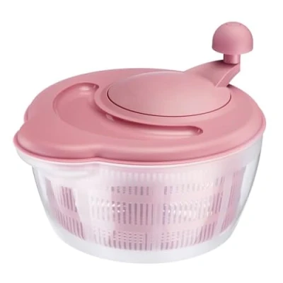 Imagen de Westmark ensaladera, capacidad: 5 litros, ø 26 cm, plástico, sin BPA, Fortuna, transparente/rosa, 2432224P