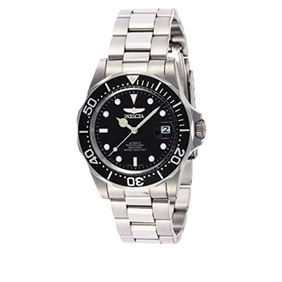 Imagen de Invicta Pro Diver Reloj automático para hombre de acero inoxidable, Plata / Negro, 40 mm
