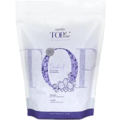 Imagen de Italwax Top Line Orchid 750g Cera elástica en perlas para depilaciòn sin bandas Formulación sintética ideal pieles sensibles Recomendado la zona bikini y las axilas Aroma orquídea