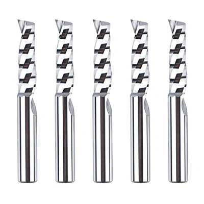 Imagen de SpeTool 5 fresas de aluminio VHM con vástago 6 mm x 22 longitud corte CNC para y plástico