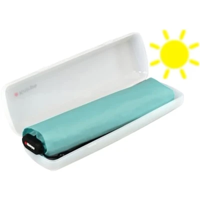 Imagen de Knirps Paraguas de bolsillo US.050 Ultra Light Slim con protección UV en estuche azul