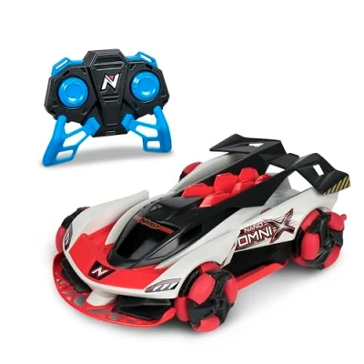 Imagen de Nikko RC 10201 Nano Omni X Coche teledirigido teledirigido, vehículo todoterreno hasta 14 km/h, ruedas multidireccionales para rotación de 360, 2,4 GHz, carga rápida USB, niños a partir 6 años y