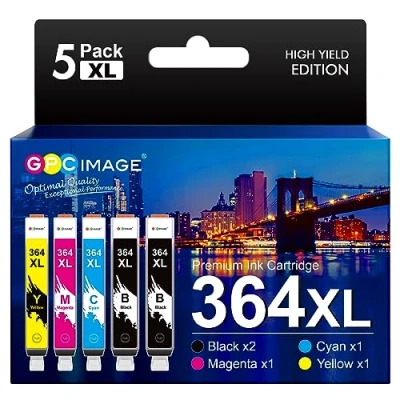 Imagen de GPC Image 364XL Cartuchos de tinta Compatible para HP 364 Deskjet 3520 3070A Photosmart 5510 5515 5520 6510 6520 7510 7520 Officejet 4620 4622(2Negro, 1Cian, 1Magenta, 1Amarillo)