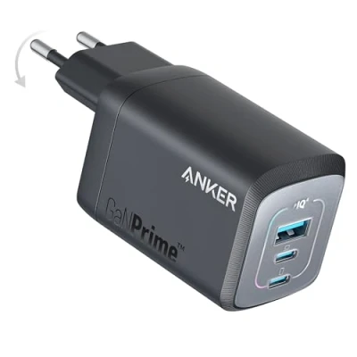 Imagen de cargador USB C Anker 100 W, pared Prime GaN, rápido compacto plegable 3 puertos, para MacBook Pro/Air, iPad Pro, iPhone 14/Pro, Galaxy S23/S22, Note20, Pixel, Apple Watch y más