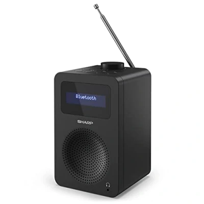 Imagen de SHARP DR 430(BK) Radio Digital (Dab/Dab+/FM con RDS, Bluetooth 5.0, Jack de 3,5 mm para Auriculares, 5 W, Funciona Adaptador Corriente, Color Negro