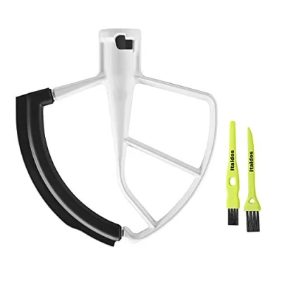 Imagen de Italdos Batidor Plano Flexible 5KFE5T compatible para KitchenAid K45 KSM75 KSM90 KSM103 KSM110 KSM150 en Aluminio Robot de Cocina Artisan (tamaño 4.5QT / 4.3 L)