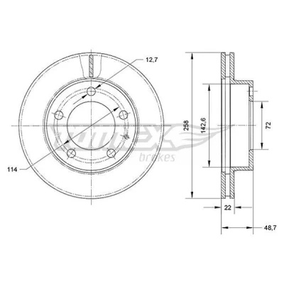 Imagen de Disco de freno TOMEX Brakes TX 70