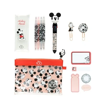 Imagen de Grupo Erik Kit de papelería Disney Mickey 100 Aniversario Estuche con Material Pack papelería/Kit Escolar Set