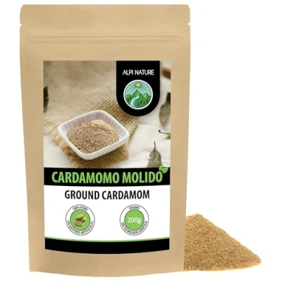 Imagen de cardamomo en polvo (200g), molido, de cardamomo, 100% natural, vegano y sin aditivos