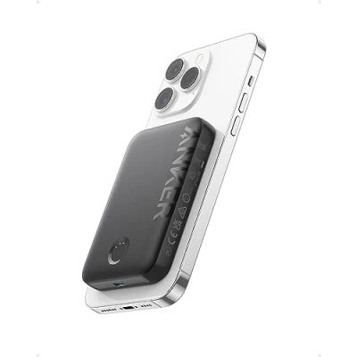Imagen de Anker bateria Externa para Magsafe 321, inalambrica de 5,000mAh, Compatible with iPhone 16/16 Pro / 16 Plus MAX, 15 y 14 Series