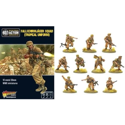 Imagen de Bolt Action Warlord Games, Fallschirmjager squad (tropical Uniform), wargaming miniatures