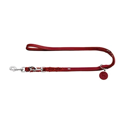 Imagen de HUNTER Cuerda Ajustable de Piel Trenzada Resistente y Suave, 1,8 x 200 cm, Color Rojo