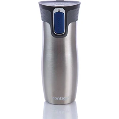 Imagen de Contigo Vaso Termico Byron Snapseal, Termo Café, Taza de Viaje en acero inoxidable, antigoteo, Copa con Tapa fácil limpiar sin BPA, 470 ml, Gris(Grey)