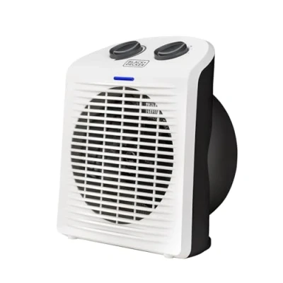 Imagen de Black+Decker Calefactor BXSH2000E apto para baños. IP21. 2 potencias de calor + ventilador 1000W / 2000W. Compacto. Termostato. Protección sobrecalentamiento. Sistema seguridad anti vuelco. Asa