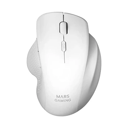Imagen de MARSGAMING Mars Gaming MMWERGO Blanco, Ratón Inalámbrico Ergonómico para PS4/PS5/XBOX/PC/Mac