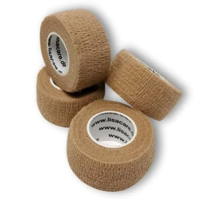 Imagen de Lisa Care Finger Dirt Grase and Repellent Elástico Impermeable yeso Selección de colores 4 rollos 2,5 cm x 4,5 m, color beige