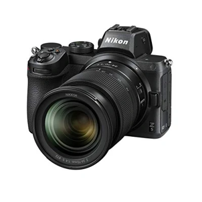 Imagen de Nikon Kit de cámara sin Espejo Z5 + Z 24 70 mm (273 Puntos Hybrid AF, estabilización óptica Imagen 5 Ejes, películas 4K, Ranuras para Tarjetas duales), VOA040K006 Black