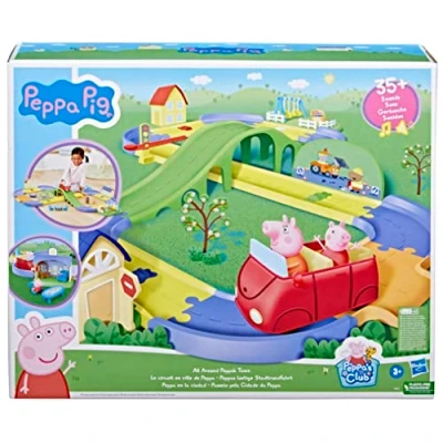 Imagen de Peppa Pig Peppas Juego de carril para montar por la ciudad, incluye vehículo y 1 personaje, más 35 sonidos, a partir 3 años