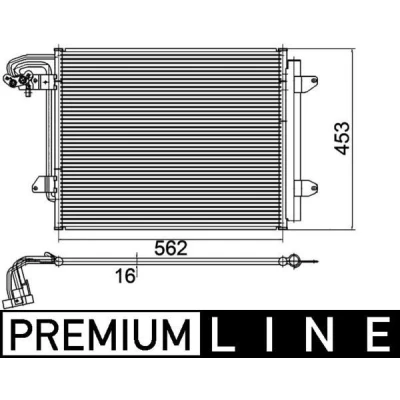 Imagen de MAHLE ORIGINAL AC 325 000P Condensador con secador 550 VOLKSWAGEN: Touran I, Caddy 3