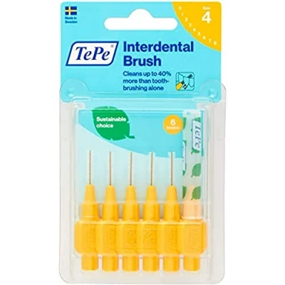 Imagen de TePe Cepillo interdental (0,7 mm, 6 unidades), color amarillo