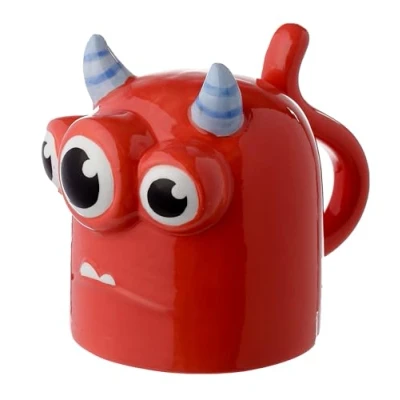 Imagen de Puckator Mug Retournable Tête en Bas Monstarz Monstre Rouge Tazas de Desayuno, Multicolor, único