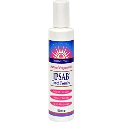 Imagen de IPSAB polvo de diente, menta natural 4 onzas (113 g) productos la herencia