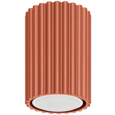 Imagen de SOLLUX lighting KARBON Modern Lámpara de techo Luminaria aluminio versátil GU10, LED máx. 10 W, IP 20 Bombilla no incluida 1x Fuente Luz 6,5x6,5x10cm, Ocre rojo