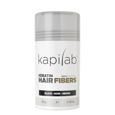 Imagen de Kapilab Fibras Capilares Disimula la falta de Cabello al Instante Microfibras en Polvo Queratina para Hombres y Mujeres Tapa Calvicie forma Natural 12,50gr Negro