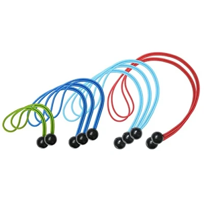 Imagen de Master Lock 3258EURDAT Cuerdas elásticas con Bola, 2x20 cm + 3x30 3x40 2x50 cm, Paquete de 10 Tensores Optimo para Estera Yoga, Multicolore (Verde/Azzurro/Blu/Rosso), 50