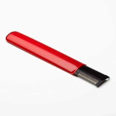 Imagen de Mikki Cuchillo para pelar perros y cachorros, hoja a mano pelajes finos, rojo
